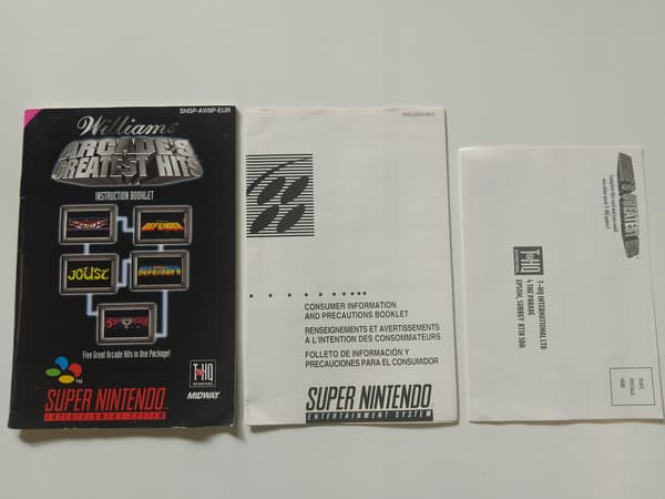 ARCADE'S GREATEST HITS SNES PAL NINTENDO ENG