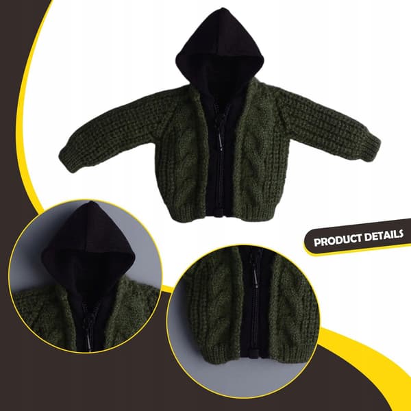 1/12 scale jumper, Winter, Green doll