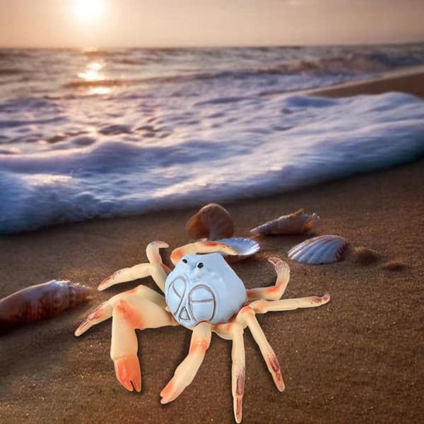 Mini Animal Model Display Props Miniature Statues Freshwater Crab Play Set
