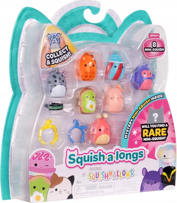 JAZWARES SQUISH-A-LONGS 8-pack W6