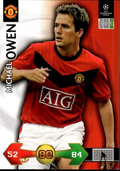Panini Champions League 2009/10 card: Man UTD – Michael Owen