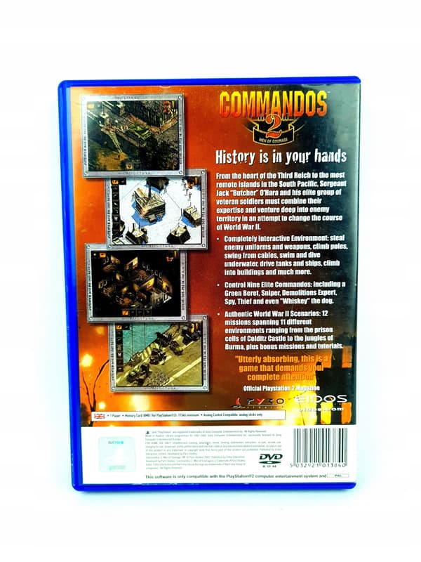 COMMANDOS 2: MEN OF COURAGE PS2 PAL ORIGINAL ENGLISH RELEASE ENG