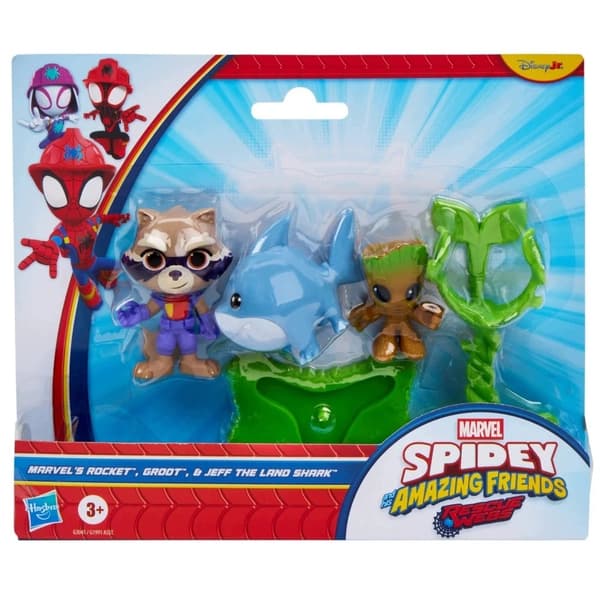 Disney Rocket, Groot and Jeff the Shark Figures 3-Pack – Spidey Hasbro G3045