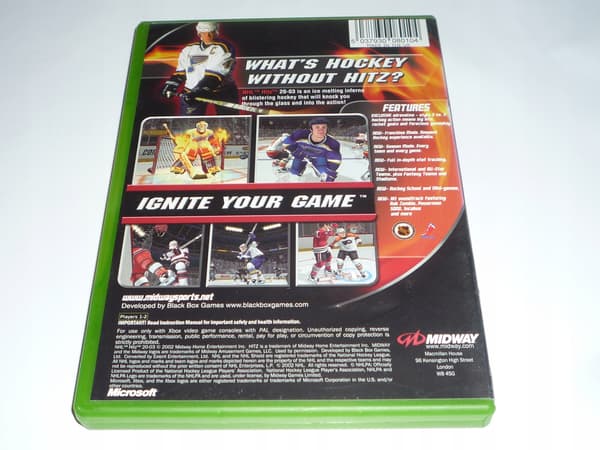 XBOX NHL HITZ 2003 MICROSOFT ICE HOCKEY GAME FOR XBOX
