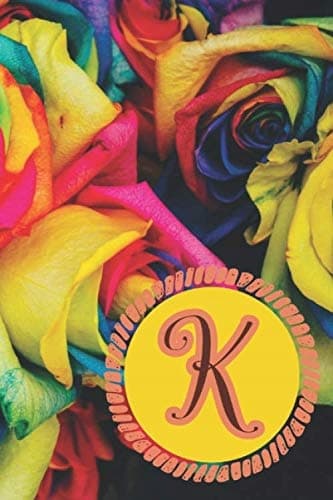 K Initial Monogram Journal Notebook for Women: Personalised, Customised Rain