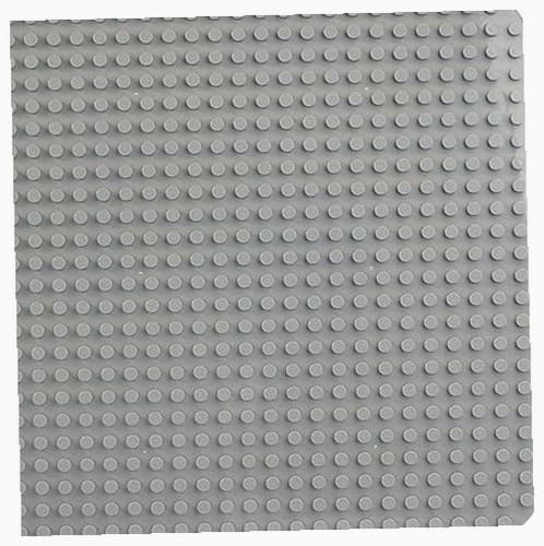 GREY CONSTRUCTION BASE PLATE, 38 X 38 CM, FOR EDUCATIONAL BUILDING BLOCKS FOR CHILDREN