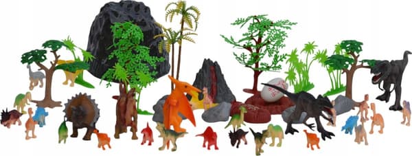 LARGE DINOSAUR FIGURINE SET IN A BOX DINOSAUR SET IN AN EGG-SHAPED CASE