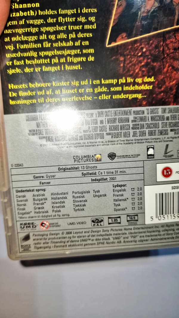 THIR13EN GHOSTS / THIRTEEN 13 GHOSTS PSP UMD VIDEO DISC – BDB, POLISH SUBTITLES