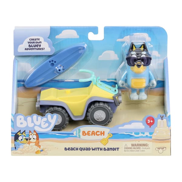 Moose Toys Bluey Beach Quad With Bandit Set