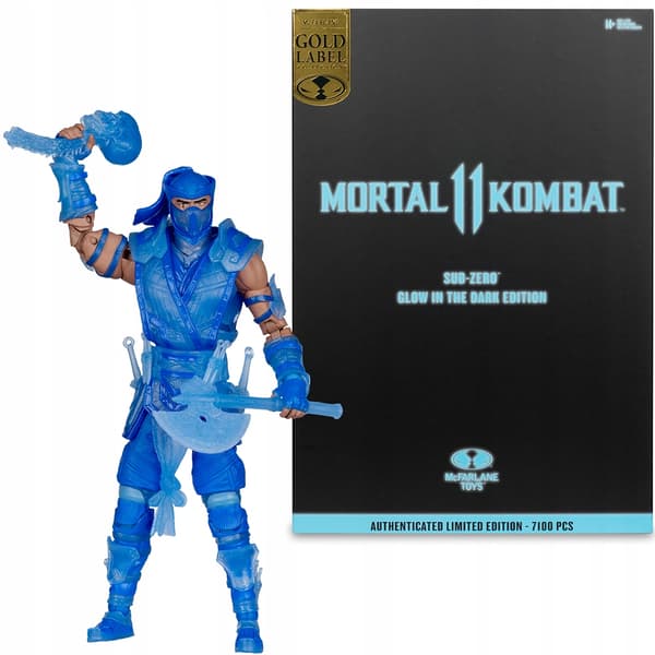 McFarlane Mortal Kombat 11 Action Figure – Sub-Zero (Gold Label) GID 18 cm