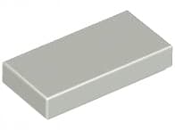 LEGO 3069b 2x1 tile, light bluish grey, 100 pieces