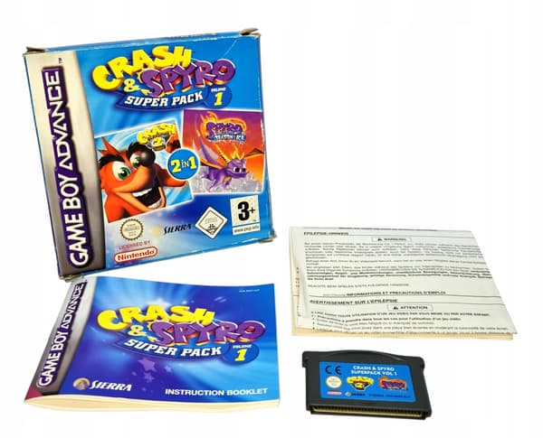 CRASH & SPYRO SUPER PACK VOL 1 3XA GAME BOY ADVANCE