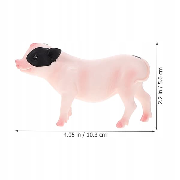 3 PVC PIG FIGURINES – REALISTIC DECORATIONS