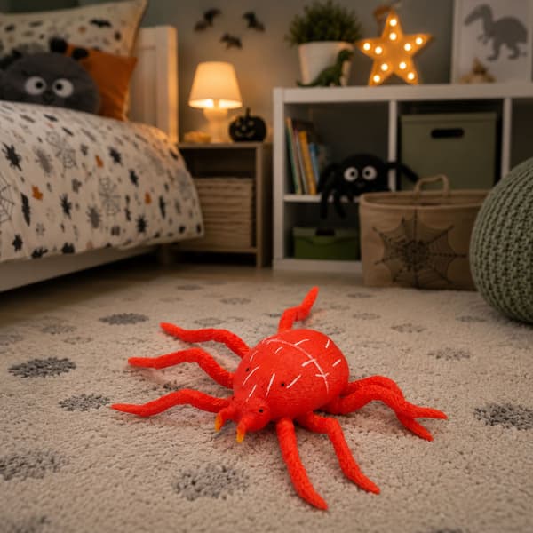 Red Spider – Stretchable, Realistic Rubber Figurine – 12 cm