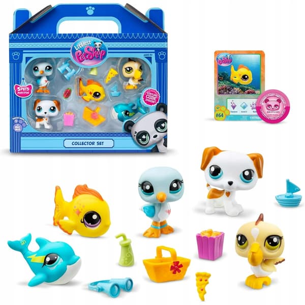 LITTLEST PET SHOP BEACH FIGURE SET LPS00517 ANIMALS 5-PACK GENERATION 7