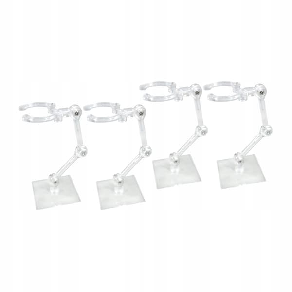 Action Base – Adjustable angle – Display stand for Anime models – 4-pack – Clear – 4x4cm