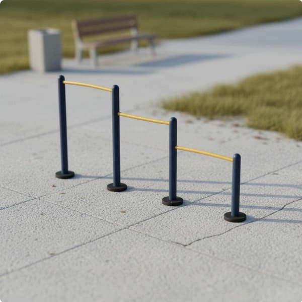 Painted horizontal bar model