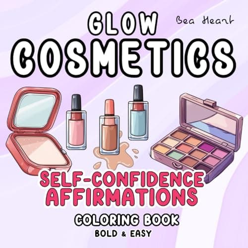 Heart, Bea Glow Cosmetics Bold Easy Colouring Book: Simple, Large Illustrations
