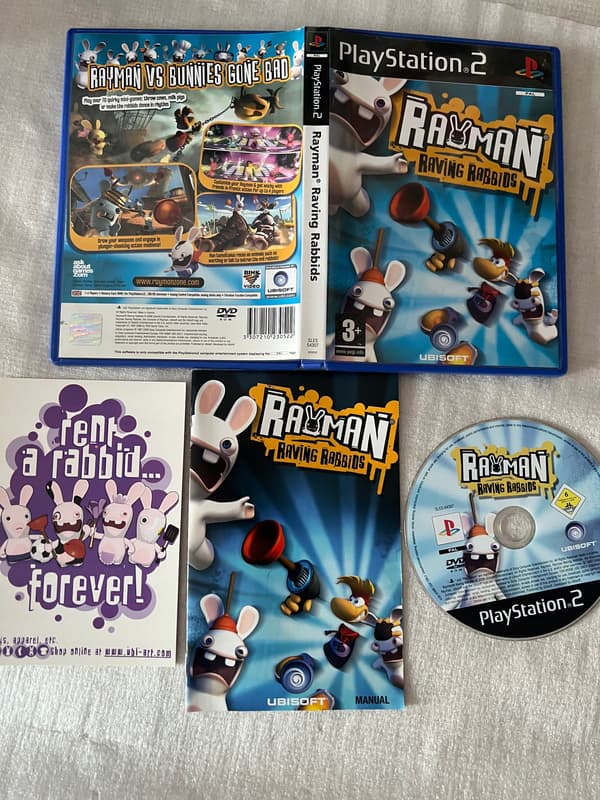 RAYMAN RAVING RABBIDS PS2 LAUNCH EDITION