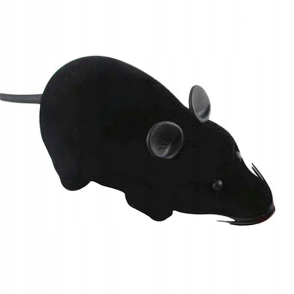 Fote Control Mouse Toy, Simulation Mouse Model Pets Electronic Toys - Black