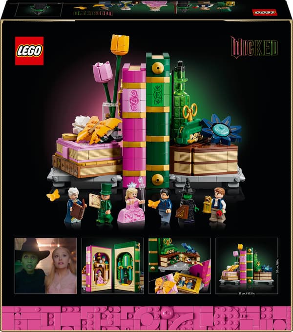 LEGO Wicked 75691 Bookends featuring Glinda and Elphaba