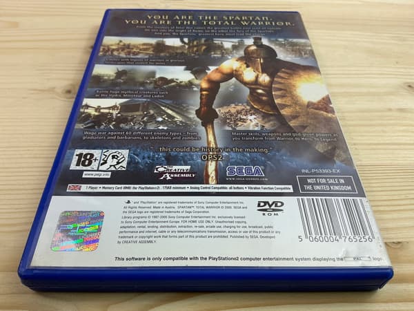 SPARTAN TOTAL WARRIOR DST+ disc for PS2