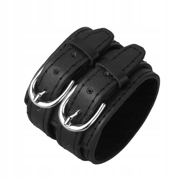 Men’s PU Leather Accessory with Double PU Leather, Black
