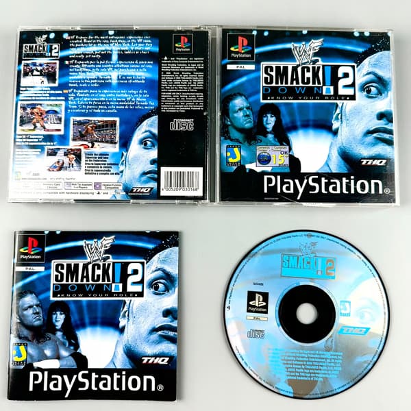 WWF SmackDown! 2: Know Your Role | PS1 | PSX | PLAYSTATION | 3xA SET