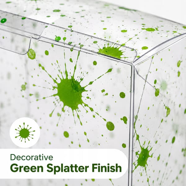 10x Transparent Protective Display Box for Figurines with a Green Effect