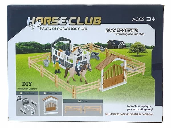 Stable set with paddock; 34.5 x 26 x 8 cm. Adar