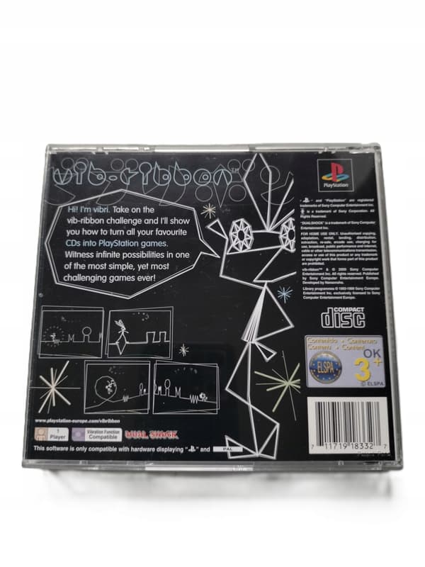 VIB RIBBON + PSX PS1 POSTER (ENG) + PROTECTOR