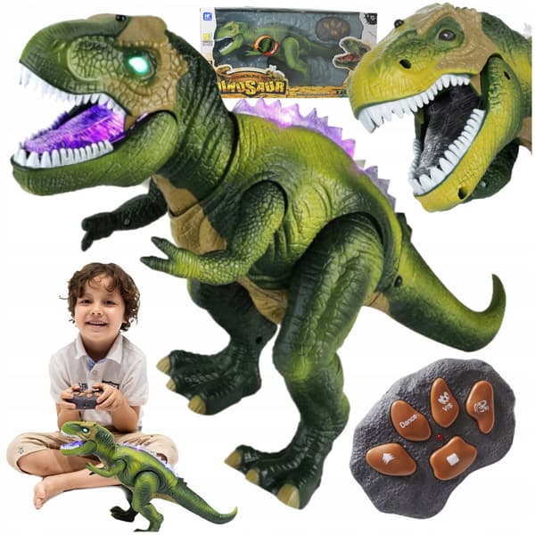REMOTE-CONTROLLED INTERACTIVE DINOSAUR R/C LED ROBOT – WALKS AND ROARS WHEN CONTROLLED BY REMOTE CONTROL