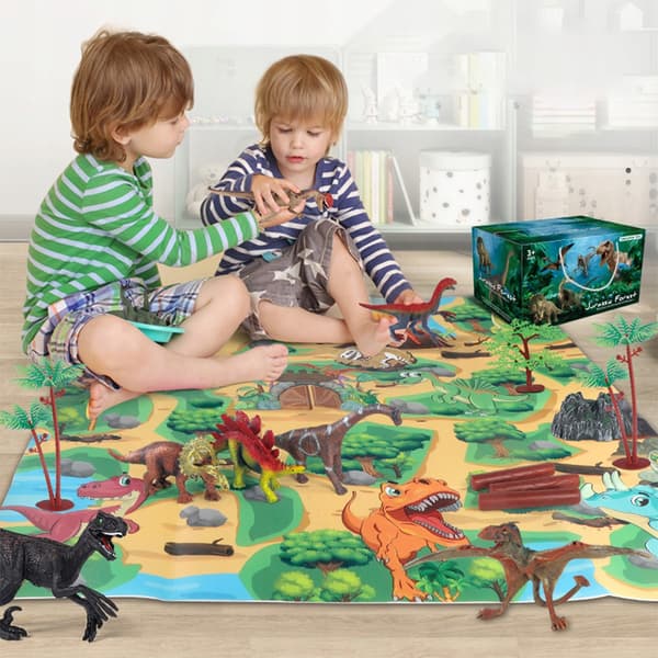 Jurassic Park Dinosaurs + Interactive Mat Set