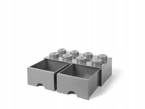 LEGO 40061740 4x2-drawer brick storage box, grey
