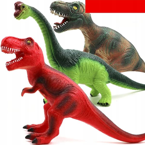 LIFELIKE RED DINOSAUR TOY WITH SOUND EFFECTS