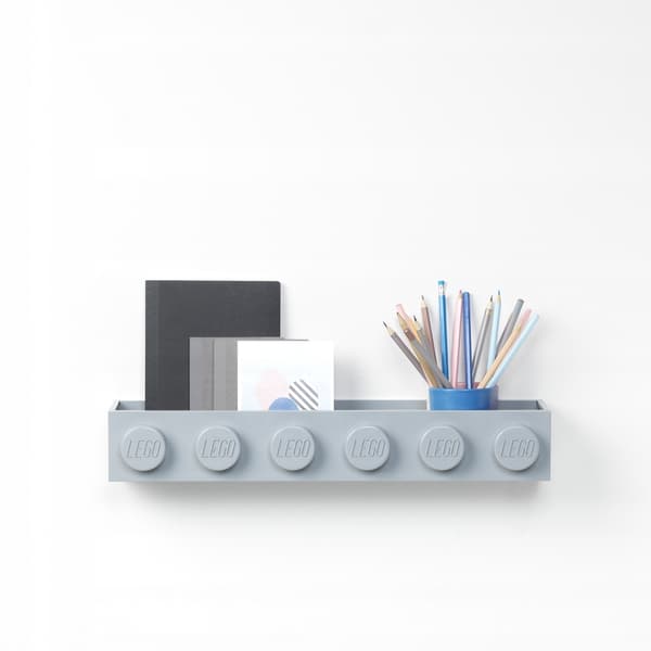 LEGO LONG SHELF, 6 BRICKS, GREY 41121740