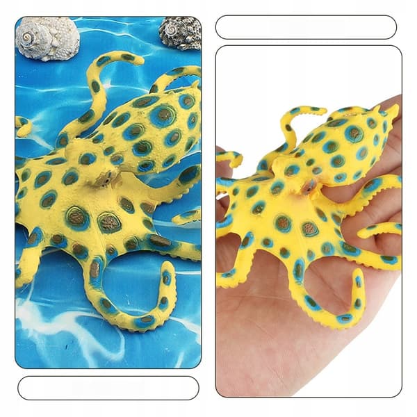 YELLOW PLASTIC OCTOPUS FOR INTERIOR DECORATION