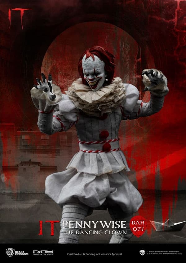 Pennywise from Stephen King’s *It* – Dynamic 8ction Heroes 1/9 Scale Figure, 21 cm