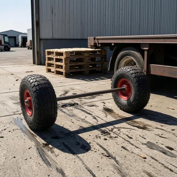 Rubber trolley on wheels