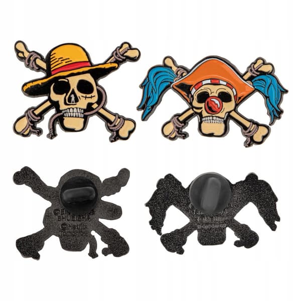 Luffy & Buggy One-Piece Badges – Pack of 2