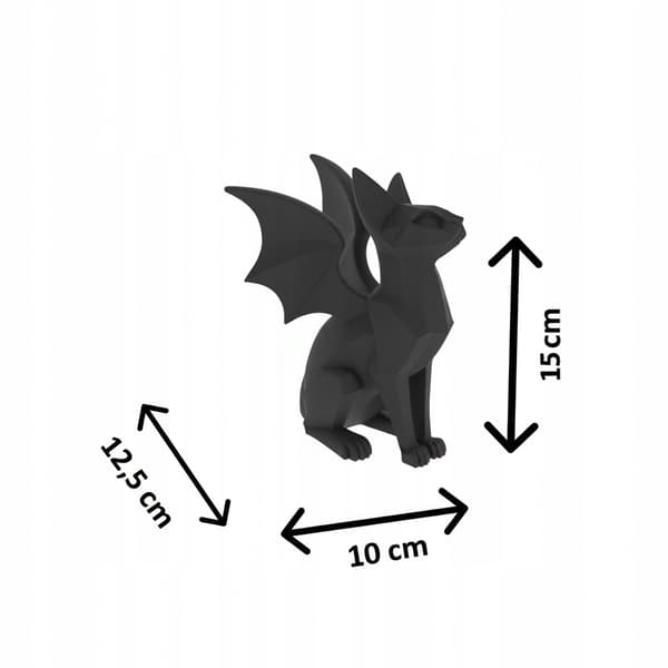 DECORATIVE FIGURINE: CAT WITH DRAGON WINGS – MANY COLOURS