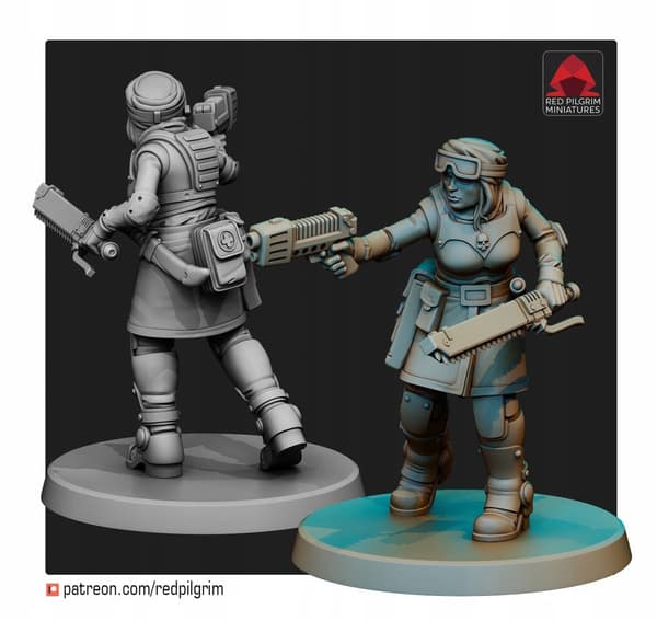 Desert Hawks Widows x5 Red Pilgrim Miniatures 28 m