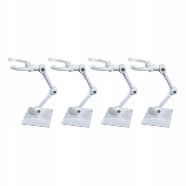 Action Base – Adjustable angle – Display stand for Anime models – 4-pack – White – 4x4cm