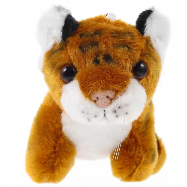 KEY RING WITH A BROWN PLUSH TIGER
