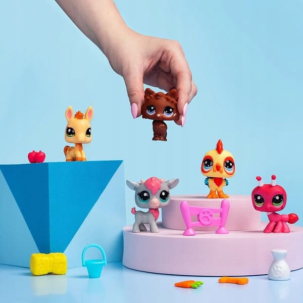 LITTLEST PET SHOP FARM SET + 5 LPS animal figures + accessories CODE