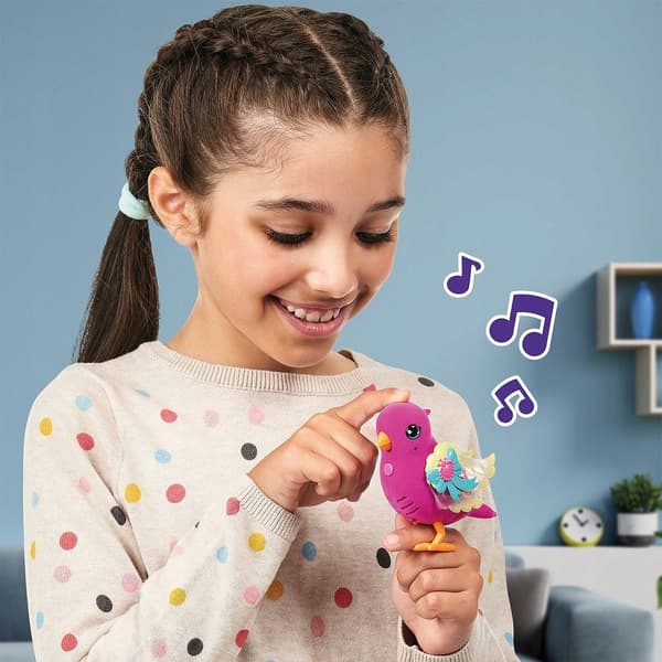 LITTLE LIVE PETS PINK BIRD IN A CAGE – INTERACTIVE, LIGHT-UP, CHIRPING