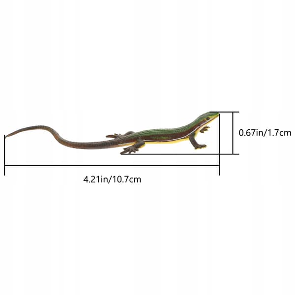 A brightly coloured lizard figurine for decoration and play