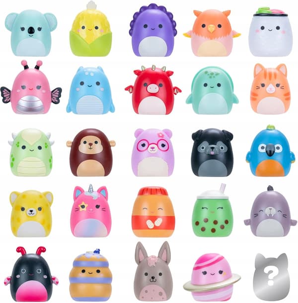 Squish-a-longs 25-Pack - Series 3 - 1 Mini-Squish, 5 accessories, 1 ring,