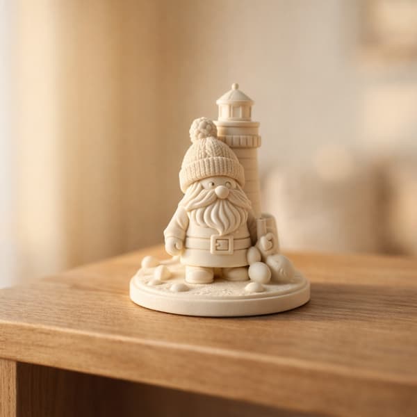 GNOME FIGURINE WITH A LIGHTHOUSE ON A BASE – MANY COLOURS