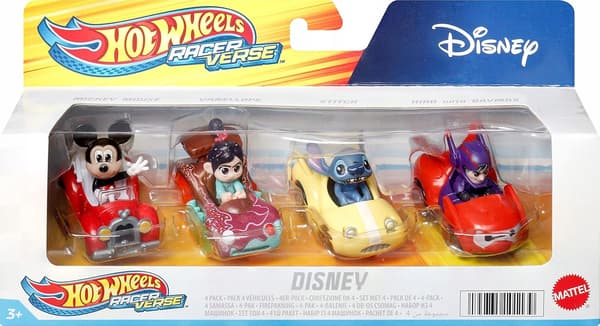 Hot Wheels RacerVerse Disney 4-Car Set